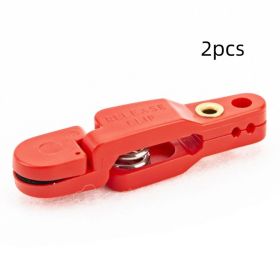 Fast Off-line Fishing Clipped Button Plastic Slipper Fishing Sea Fishing Buckle (Option: Red-2pcs)