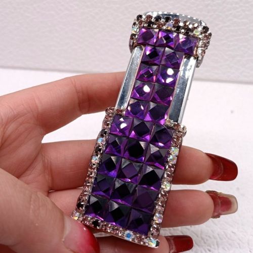 Diamond-encrusted Ladies Windproof Inflatable Lighter Straight Creative